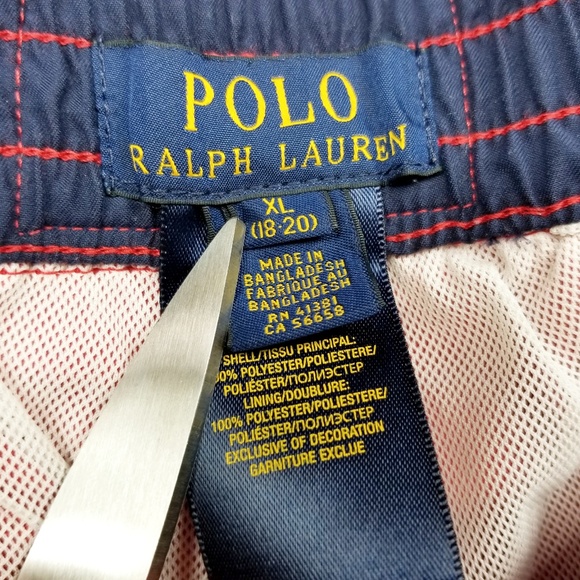 Polo Ralph Lauren Mens Small Red Swim Trunks EUC - Picture 6 of 8